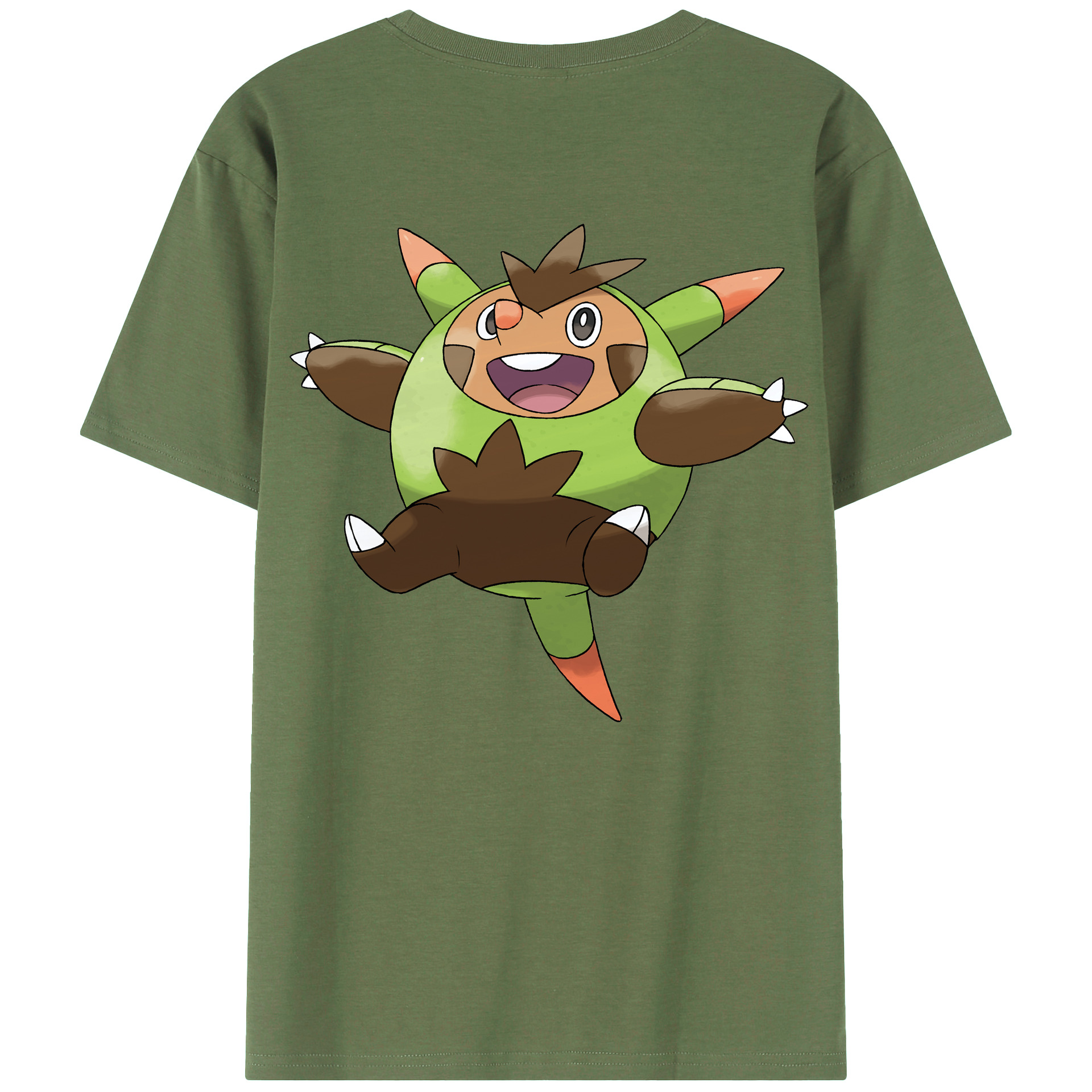 （画像用） ポケットモンスター Pokémon 綿100％ メンズ半袖Tシャツ（バックプリント） 通気性
